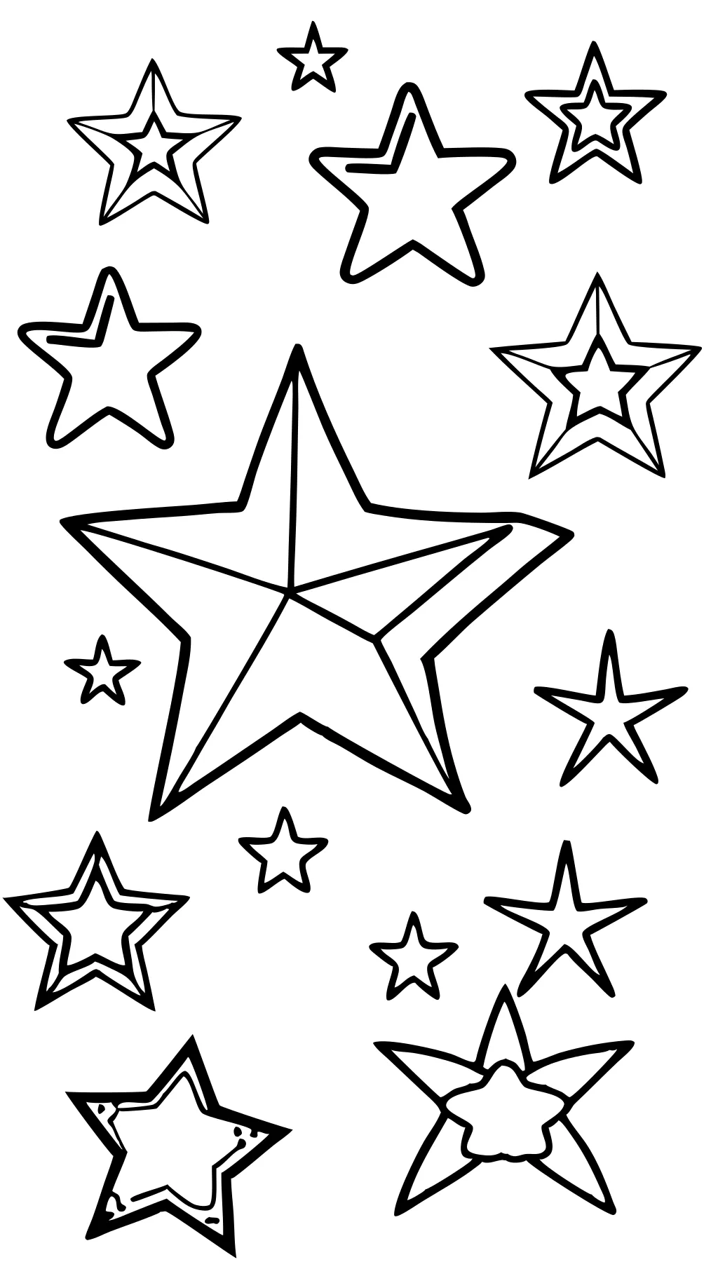 free printable star coloring pages